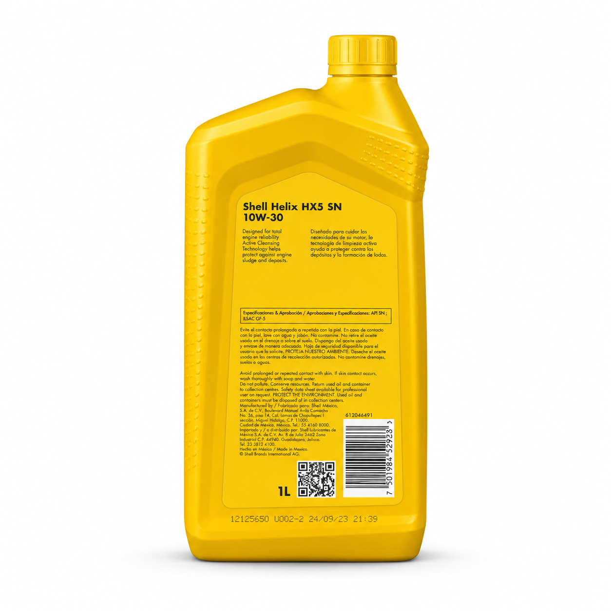 Aceite de Motor Shell Helix HX5 10W-30 SN 1 Litro - Image 2